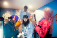 a group of people in a room